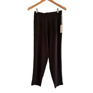Women’s Six Fifty Crepe Tapered Leg Black Ankle Length Pull On Pants Size S NWT